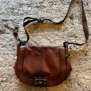 Fossil Crossbody Purse Leather Brown